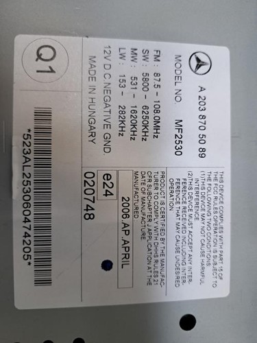Autoradio origine mercedes - autoradio,